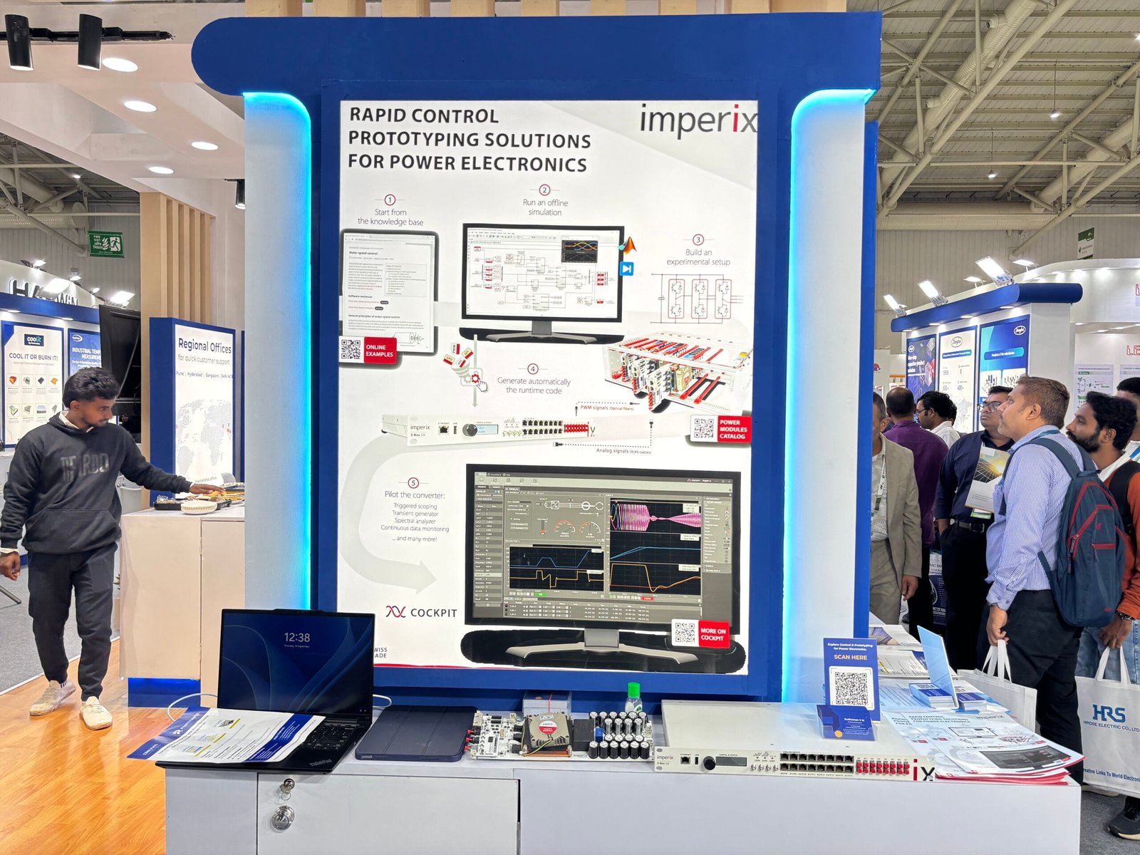 Imperix at the Pantronics booth during Electronica India