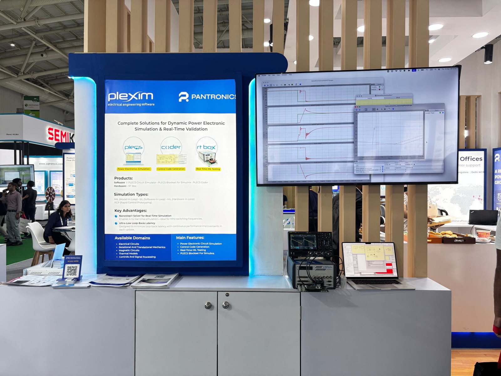 Plexim at the Pantronics booth during Electronica India