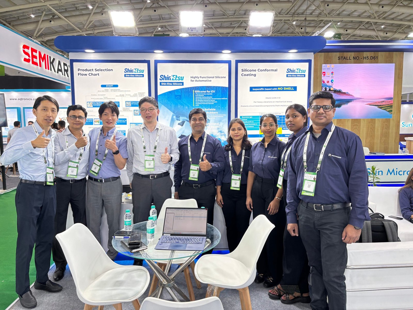 Shin-Etsu with Pantronics team at Electronica India