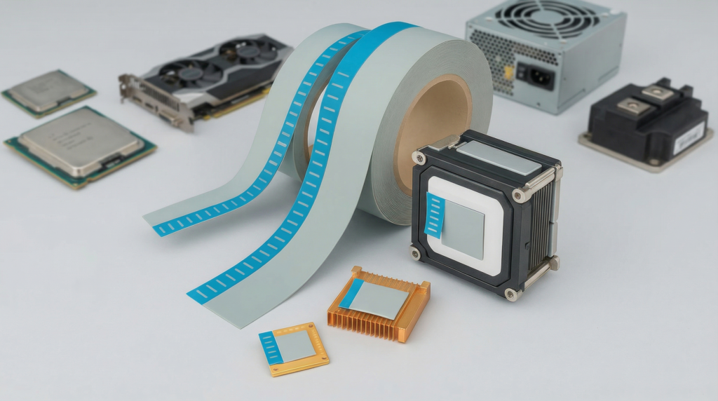 Phase change material PCM – solid-to-liquid thermal interface material for IGBT modules, processors and base station equipment