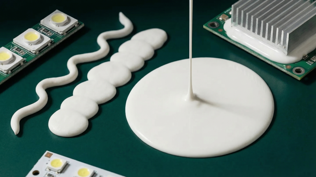 Thermally conductive adhesive – bonding thermal interface material for LED mounting and heat sink applications by Shin-Etsu