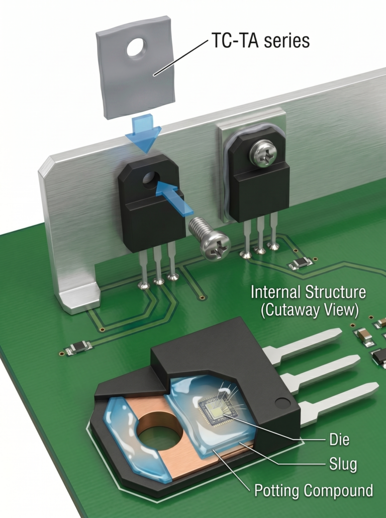 TC-TA insulating silicone rubber thermal interface sheet